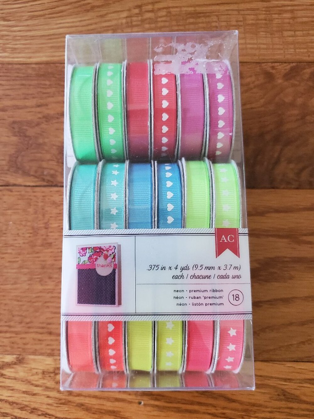 2 for $15 | BNNU American Craft Box of 18 Spools of Ribbon (9 colors)